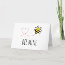 Search for cute love cartoon cards Bee mine
