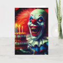 Search for horror birthday cards Clown