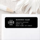 Search for your company logo return address labels Minimalist