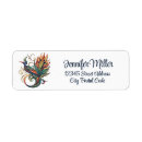Search for feather return address labels Colourful