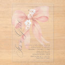 Search for pastel baby girl shower invitations Bow