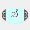 Search for oval monogram stickers Letter