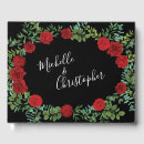 Search for red and black wedding guest books Floral