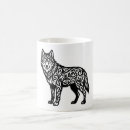 Search for wolf mugs Black and white