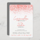 Search for coral grey wedding invitations Modern