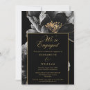 Search for luxury engagement party invitations Black and gold