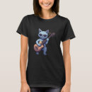 Search for cat playing guitar tshirts Kitty