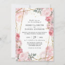 Search for rose gold geometric wedding invitations Floral