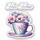 Search for blue tea cup stickers Flowers