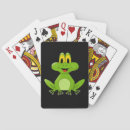Search for frog cartoon playing cards Green