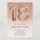 Search for rose gold 18th birthday invitations Balloon