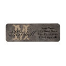 Search for leather return address labels Rustic