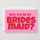Search for retro bridesmaid cards Pink