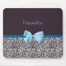 Search for blue leopard print mousepads Girly