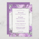 Search for lilac and silver wedding invitations Purple