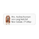 Search for basset hound return address labels Cute