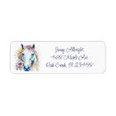 Search for pink horse return address labels Animals