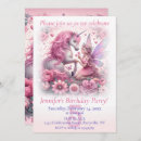 Search for unicorn fairy invitations Pink