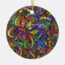 Search for psychedelic christmas tree decorations Retro