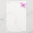 Search for butterflies stationery paper Pink