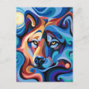 Search for wolf eyes postcards Blue
