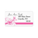 Search for stargazer lily return address labels Red