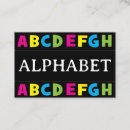 Search for alphabet business cards Teacher