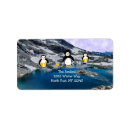 Search for penguins return address labels funny