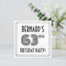 Search for 63rd birthday invitations Elegant