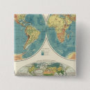 Search for world map badges Lithographed
