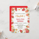 Search for pattern 1st birthday invitations Strawberry