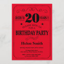 Search for 20th birthday invitations Cheers to 20 years
