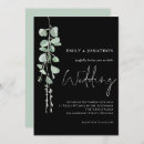 Search for black and sage wedding invitations Eucalyptus