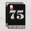 Search for red and black lace birthday invitations White
