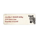 Search for red zebra return address labels White