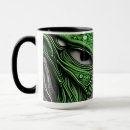 Search for aliens mugs Green