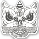 Search for lion dance stickers Chinese