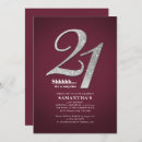 Search for silver 21st birthday invitations Elegant