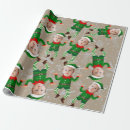 Search for elves wrapping paper Santa claus