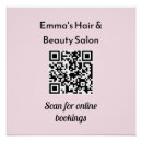 Search for beauty salon business posters Qr code