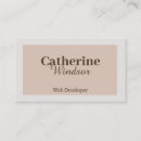 Search for web developer business cards Minimalist