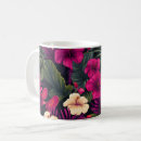 Search for tropical leaves pattern mugs Exotic