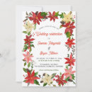 Search for red berries wedding invitations Poinsettia