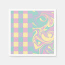 Search for green and white checkered napkins Retro