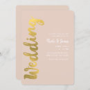 Search for faux gold foil wedding invitations Pink
