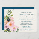 Search for modern watercolor floral wedding invitations Botanical