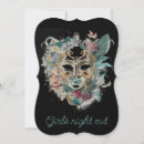 Search for venetian mask cards invites Carnival of venice