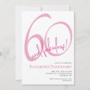 Search for 60 and fabulous birthday invitations Fun modern script