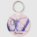 Search for unique monograms key rings Butterfly