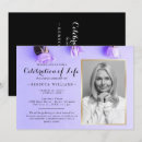 Search for purple celebration life invitations Remembrance